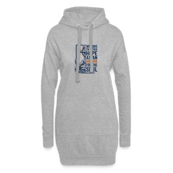 L’espoir comme ancre pour l’âme - Sweat-shirt à capuche long Femme - gris chiné - Devant