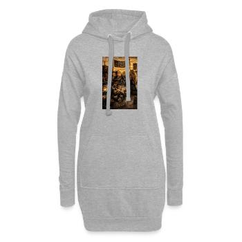 Dames motardes - Sweat-shirt à capuche long Femme - gris chiné - Devant