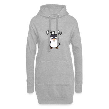 Crains Moi Penguin - Sweat-shirt à capuche long Femme - gris chiné - Devant