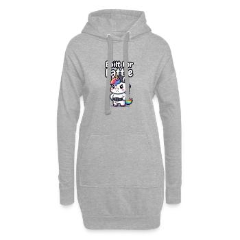 Conçu pour la licorne de combat - Sweat-shirt à capuche long Femme - gris chiné - Devant