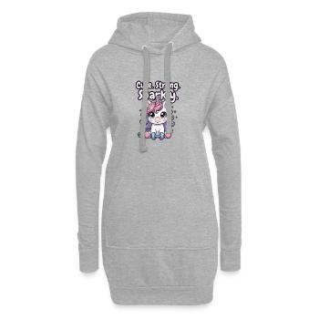 Étincelle de Fitness Unicorn - Sweat-shirt à capuche long Femme - gris chiné - Devant