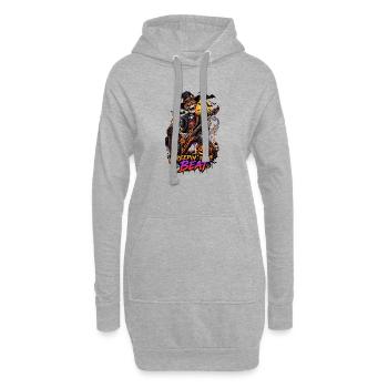 Creepin' to the Beat – Halloween Rock - Sweat-shirt à capuche long Femme - gris chiné - Devant