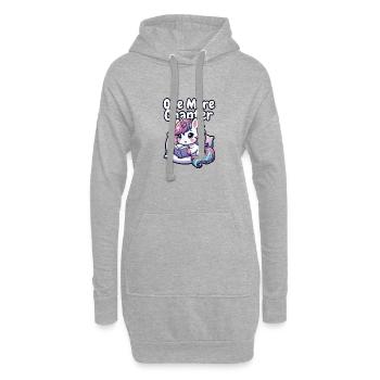 Un chapitre de plus : Licorne Douillette - Sweat-shirt à capuche long Femme - gris chiné - Devant