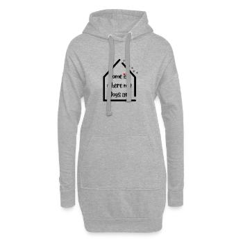 Home is where my Dogs are - Hundeliebe - Hoodie-Kleid - Grau meliert - Vorne