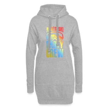 Masque de ski après-ski Party Crew coloré - Sweat-shirt à capuche long Femme - gris chiné - Devant