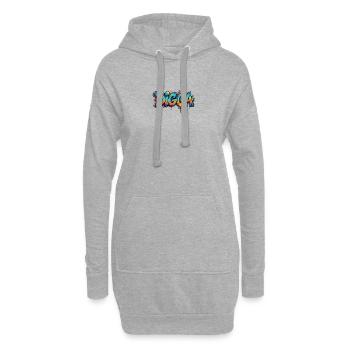 Digga Graffiti Neon Burst - Sweat-shirt à capuche long Femme - gris chiné - Devant