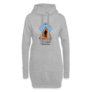 Schornsteinfeger Schlotfeger - Hoodie-Kleid - Grau meliert - Vorne