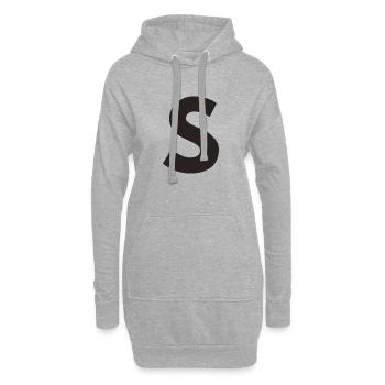 S - Hoodie-Kleid - Grau meliert - Vorne