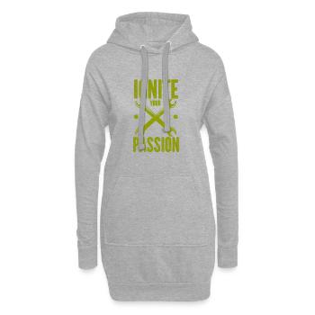 Motorrad Motocross Bike Racing Motorsport - Hoodie-Kleid - Grau meliert - Vorne