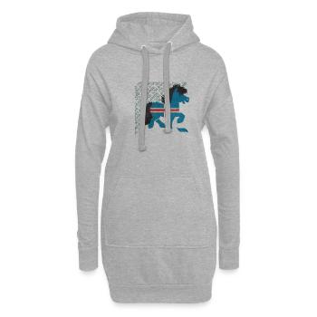 Island - Hoodie-Kleid - Grau meliert - Vorne