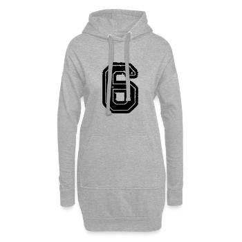 6 - Hoodie-Kleid - Grau meliert - Vorne