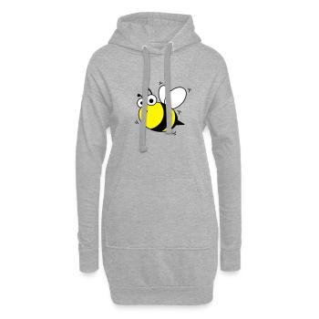bourdon - Sweat-shirt à capuche long Femme - gris chiné - Devant