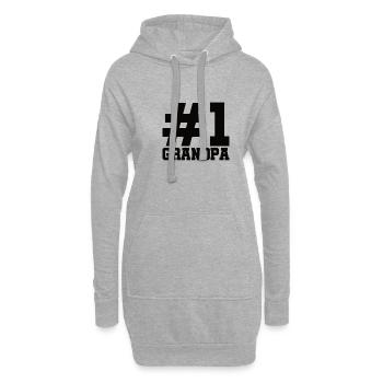 Bester Opa Spruch Geschenk Shirt - Hoodie-Kleid - Grau meliert - Vorne