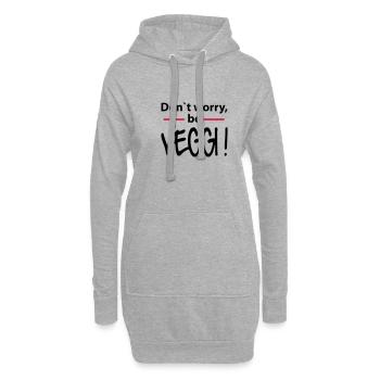 Vegetarier Veganer Veggi - Hoodie-Kleid - Grau meliert - Vorne