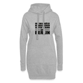 Berlin Mann Berliner Rentner Vater Geschenk - Hoodie-Kleid - Grau meliert - Vorne