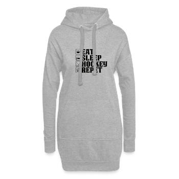 Eishockey Verein Team Sport Geschenk - Hoodie-Kleid - Grau meliert - Vorne