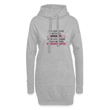 Ich versuche Mich zu benehmen Patentante - Hoodie-Kleid - Grau meliert - Vorne