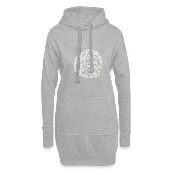 Empreinte d’un véritable éléphant : Phu Sii - blanc - Sweat-shirt à capuche long Femme - gris chiné - Devant