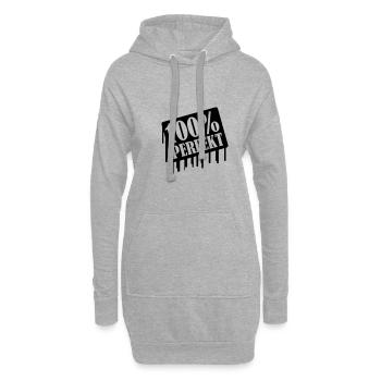 100 Perfekt - Hoodie-Kleid - Grau meliert - Vorne