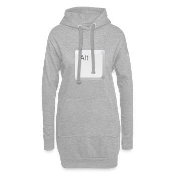Taste alt Tastatur 11 o - Hoodie-Kleid - Grau meliert - Vorne