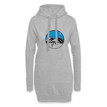 Ciel étoilé - Sweat-shirt à capuche long Femme - gris chiné - Devant