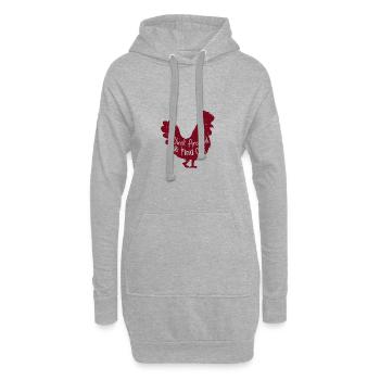 Gackern Sie herum & finden Sie es heraus Hühnchen - Hoodie-Kleid - Grau meliert - Vorne