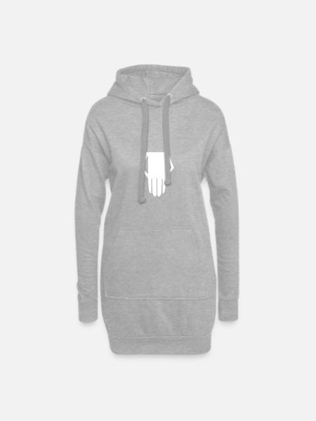 Bakugou Katsuki crâne crâne crâne superhel - Sweat-shirt à capuche long Femme - gris chiné