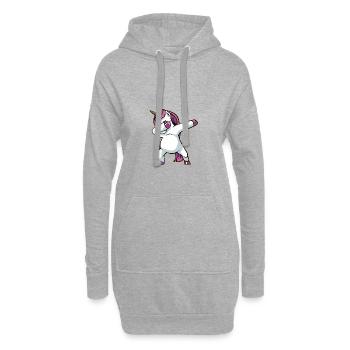 Dabbing unicorn cute cute dancing dab - Hoodie Dress - heather grey - Front