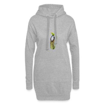 Kannenpflanze Nepenthes fleischfressende Pflanze - Hoodie-Kleid - Grau meliert - Vorne