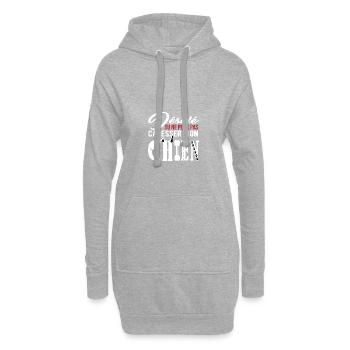 Désolé tu ne peux pas caresser mon chien - Sweat-shirt à capuche long Femme - gris chiné - Devant