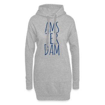 Amsterdam millésime - Sweat-shirt à capuche long Femme - gris chiné - Devant
