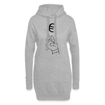 Snipping Euro - Sweat-shirt à capuche long Femme - gris chiné - Devant