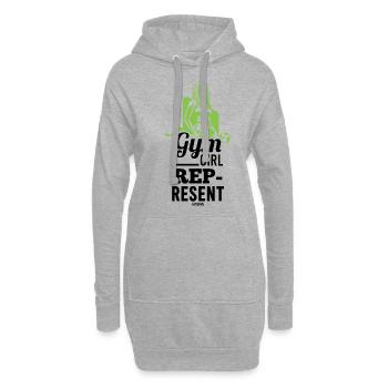 Fitness Frau Sport - Hoodie-Kleid - Grau meliert - Vorne