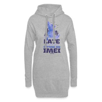 Sorry I'm Late My Camel Was Sitting On Me - Hoodie-Kleid - Grau meliert - Vorne
