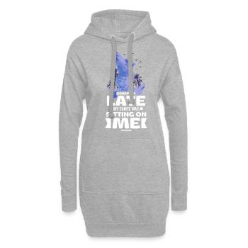 Sorry I'm Late My Camel Was Sitting On Me - Hoodie-Kleid - Grau meliert - Vorne