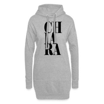 Chiara Name Vorname Moderne Schrift Wort Art - Hoodie-Kleid - Grau meliert - Vorne
