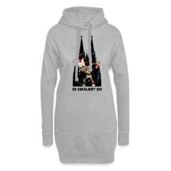Karneval Kölle Alaaf Dabbing Skelett Fun - Hoodie-Kleid - Grau meliert - Vorne
