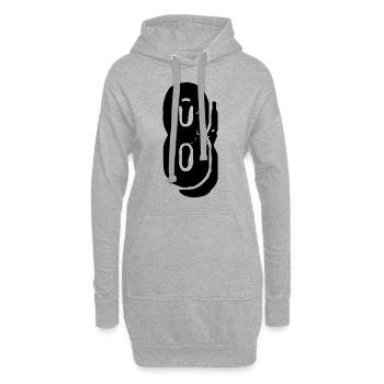 Maillot à 8 chiffres - Sweat-shirt à capuche long Femme - gris chiné - Devant