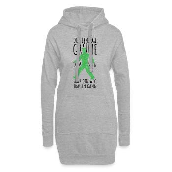 Der einzige Grüne dem man über den Weg trauen kann - Hoodie-Kleid - Grau meliert - Vorne