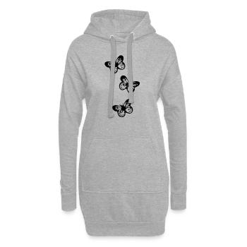 falter schmetterling - Hoodie-Kleid - Grau meliert - Vorne