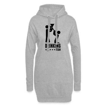 drinking_team_extreme_1 - Hoodie-Kleid - Grau meliert - Vorne