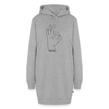 Perfekt - Hoodie-Kleid - Grau meliert - Vorne