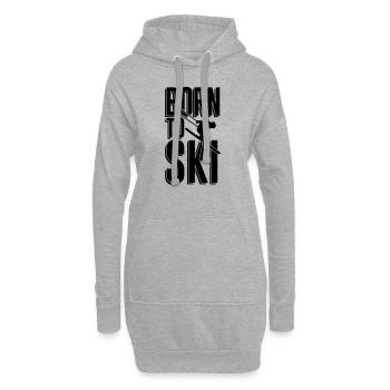 Born to Ski - Hoodie-Kleid - Grau meliert - Vorne