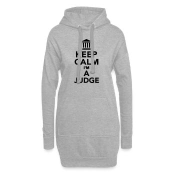 Keep calm I'm a Judge - Sweat-shirt à capuche long Femme - gris chiné - Devant