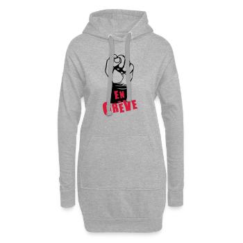 en greve point leve 0 - Sweat-shirt à capuche long Femme - gris chiné - Devant