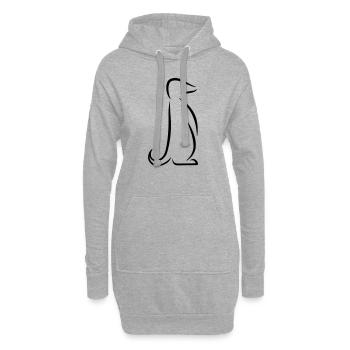 Suricate - Sweat-shirt à capuche long Femme - gris chiné - Devant