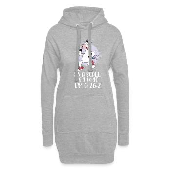 26.2 Meilen Marathon - Marathonläufer - Hoodie-Kleid - Grau meliert - Vorne