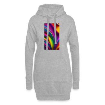 Explosion de couleurs de l’abstraction - Sweat-shirt à capuche long Femme - gris chiné - Devant