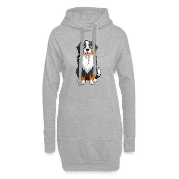 Bouvier bernois Toast Art - Sweat-shirt à capuche long Femme - gris chiné - Devant
