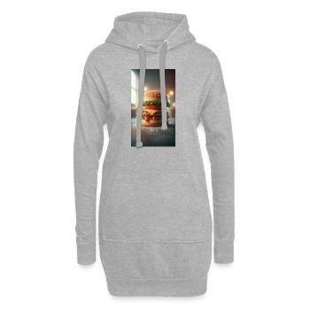 Hamburger - Hoodie-Kleid - Grau meliert - Vorne